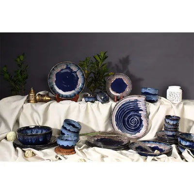 Gulchandani Grand Premium Ceramic Dinner Set of 82 Pcs Amalfiee Ceramics