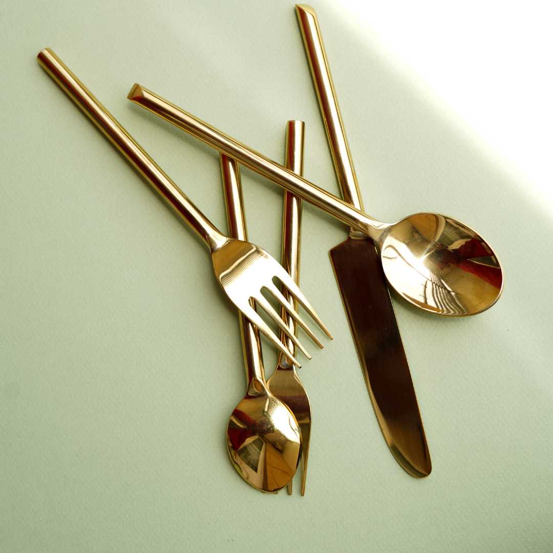 Hiraeth Gold Cutlery Set for 4 pcs Amalfiee Ceramics