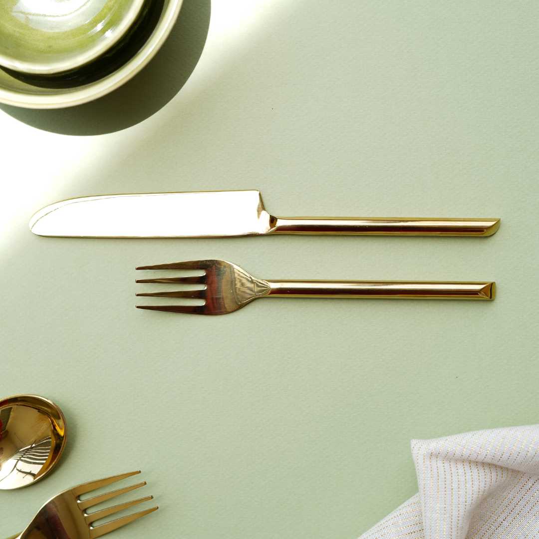 Hiraeth Gold Cutlery Set for 4 pcs Amalfiee Ceramics