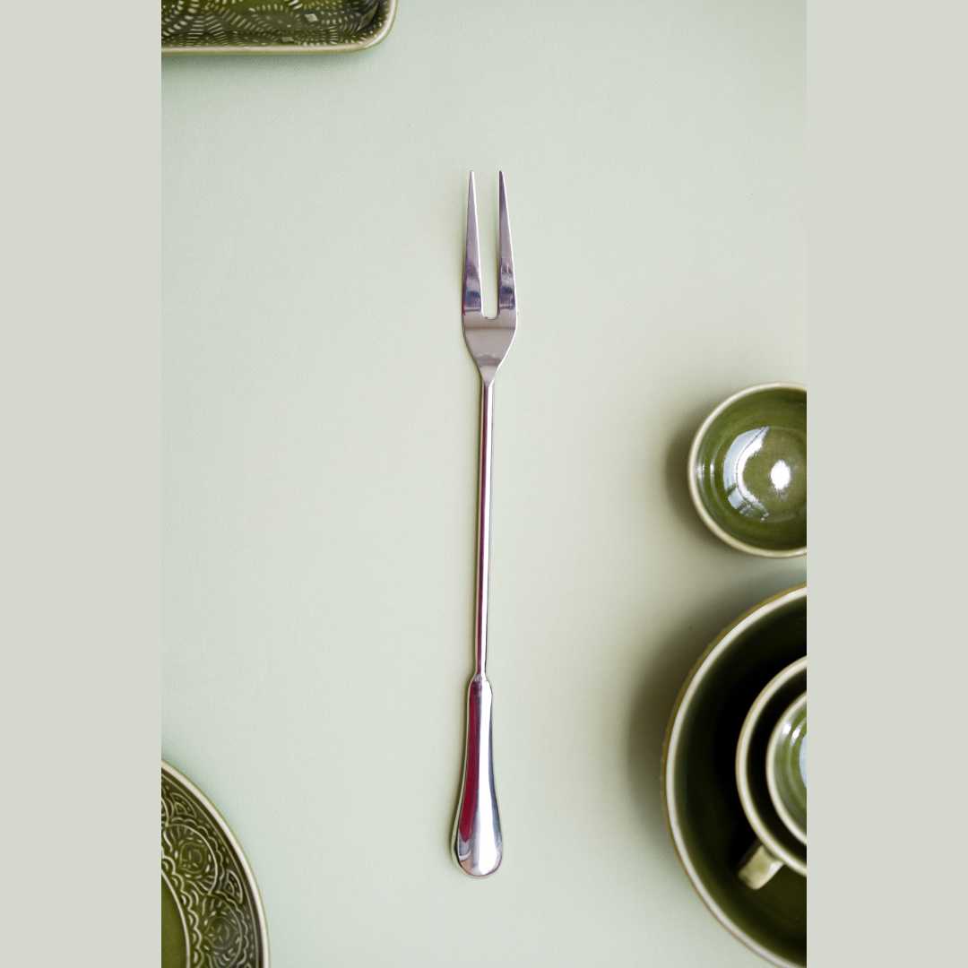 Hiraeth Silver Salad Spoon & Fork Set Amalfiee Ceramics