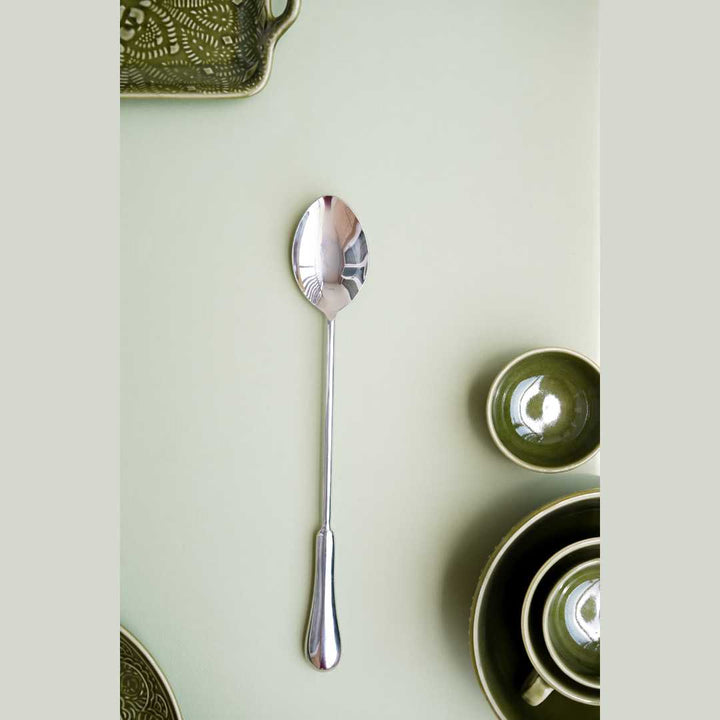 Hiraeth Silver Salad Spoon &amp; Fork Set Amalfiee Ceramics
