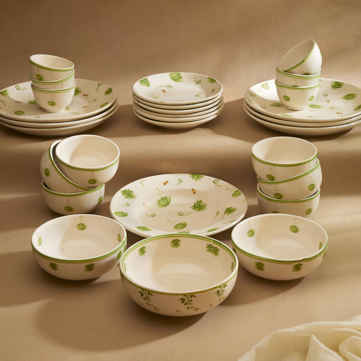 Honey Nectar Floral Ceramic Dinner Set of 16 pcs