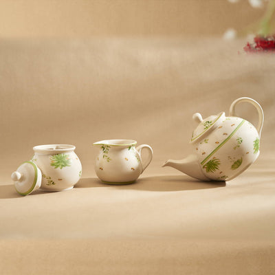 Honey Nectar Floral Ceramic Tea Set of 7 pcs