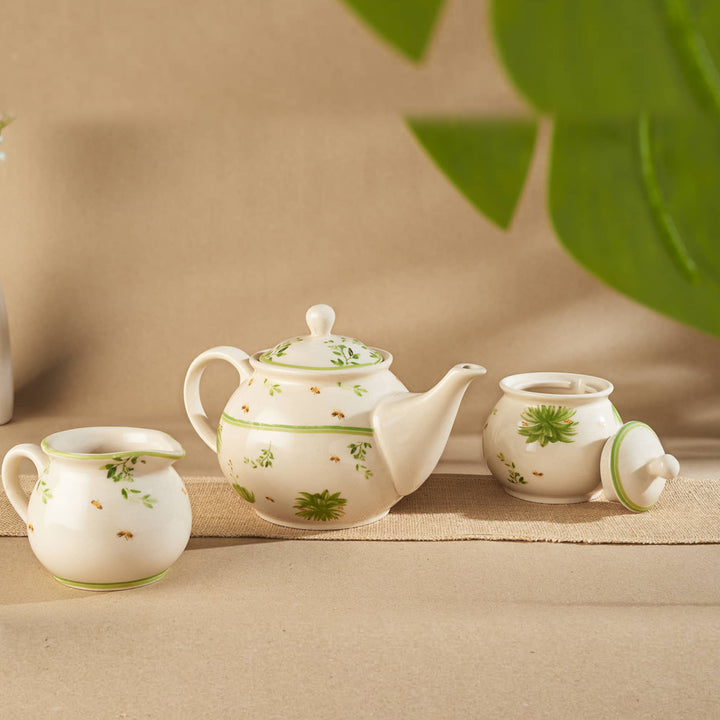Honey Nectar Floral Ceramic Tea Set