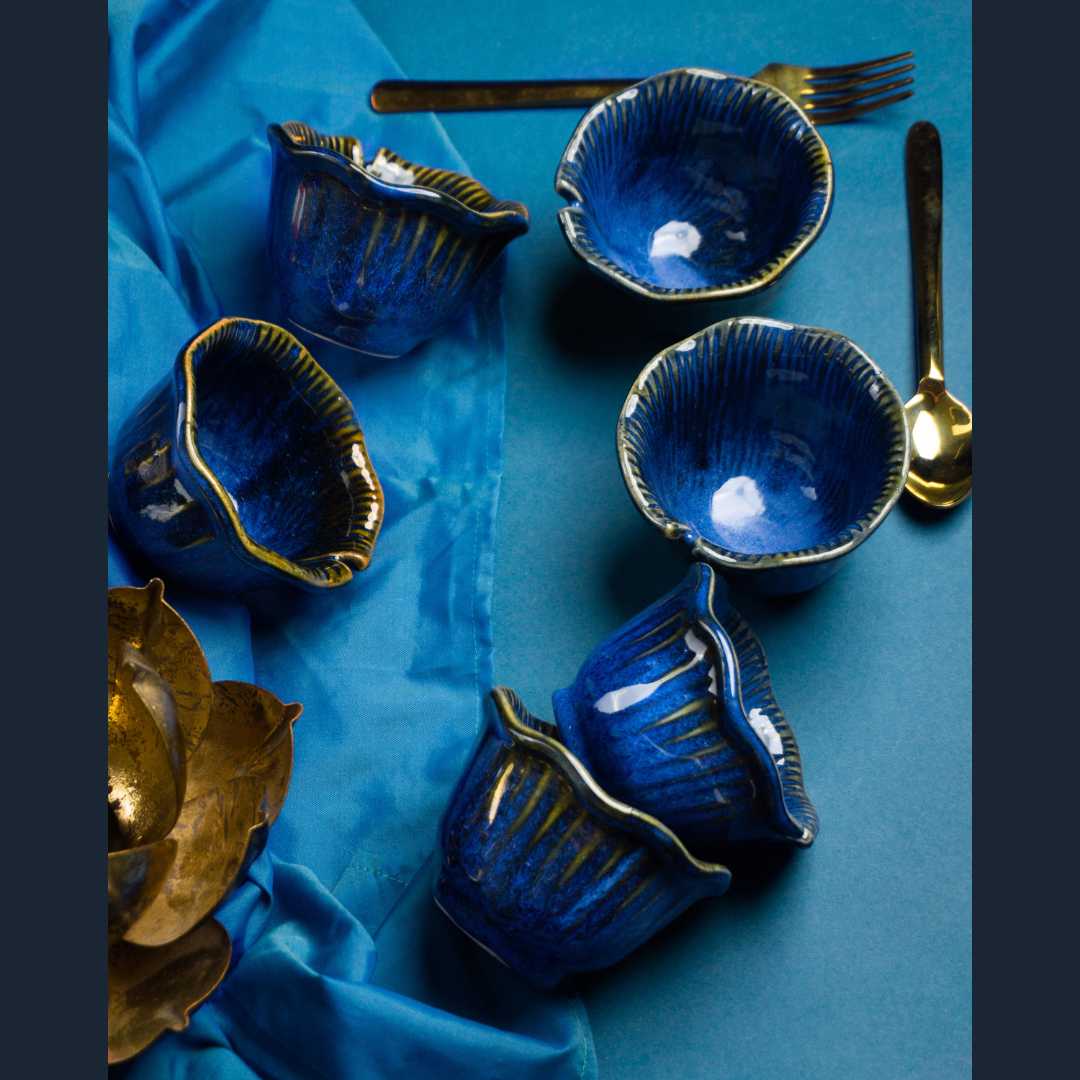 Kanak Premium Ceramic Portion Bowl Set of 6 Amalfiee Ceramics