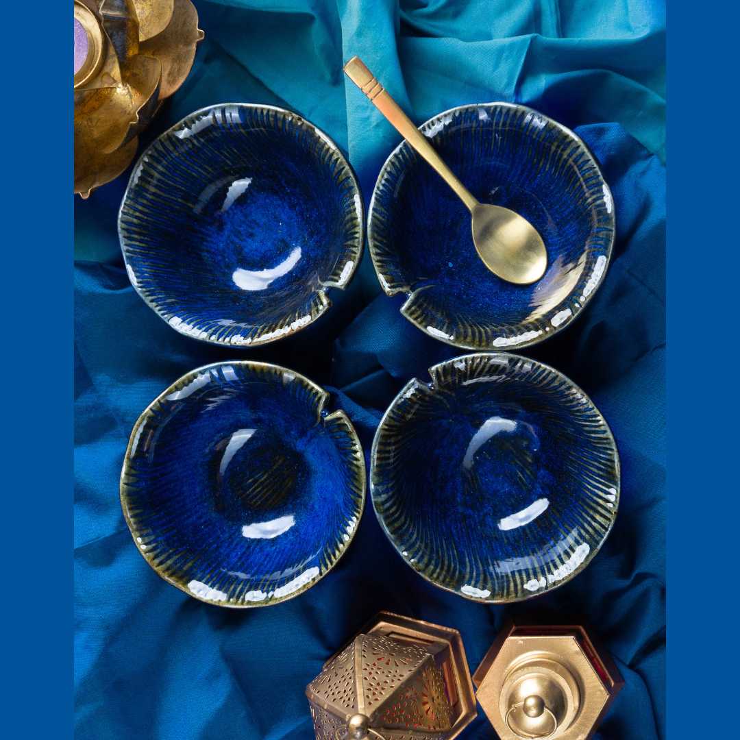 Kanak Premium Ceramics Portion Bowl Set of 4 Amalfiee Ceramics