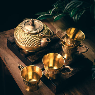 Kansa Premium Bronze Teaset Set of 5