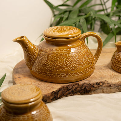 Sunlit Luxurious Ceramic Kettle