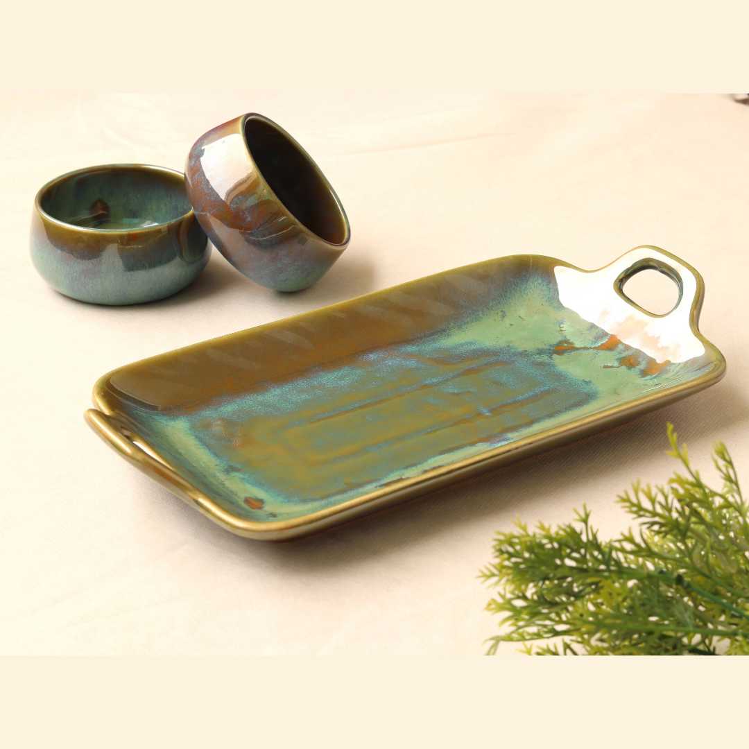 Komal Exclusive Ceramic Tray & Bowl set Amalfiee Ceramics