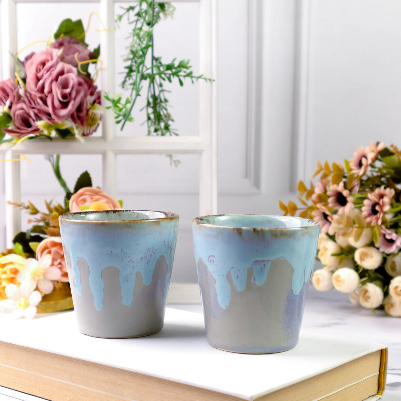 Lahar Premium Ceramic Shot Glass Set of 2 Amalfiee Ceramics