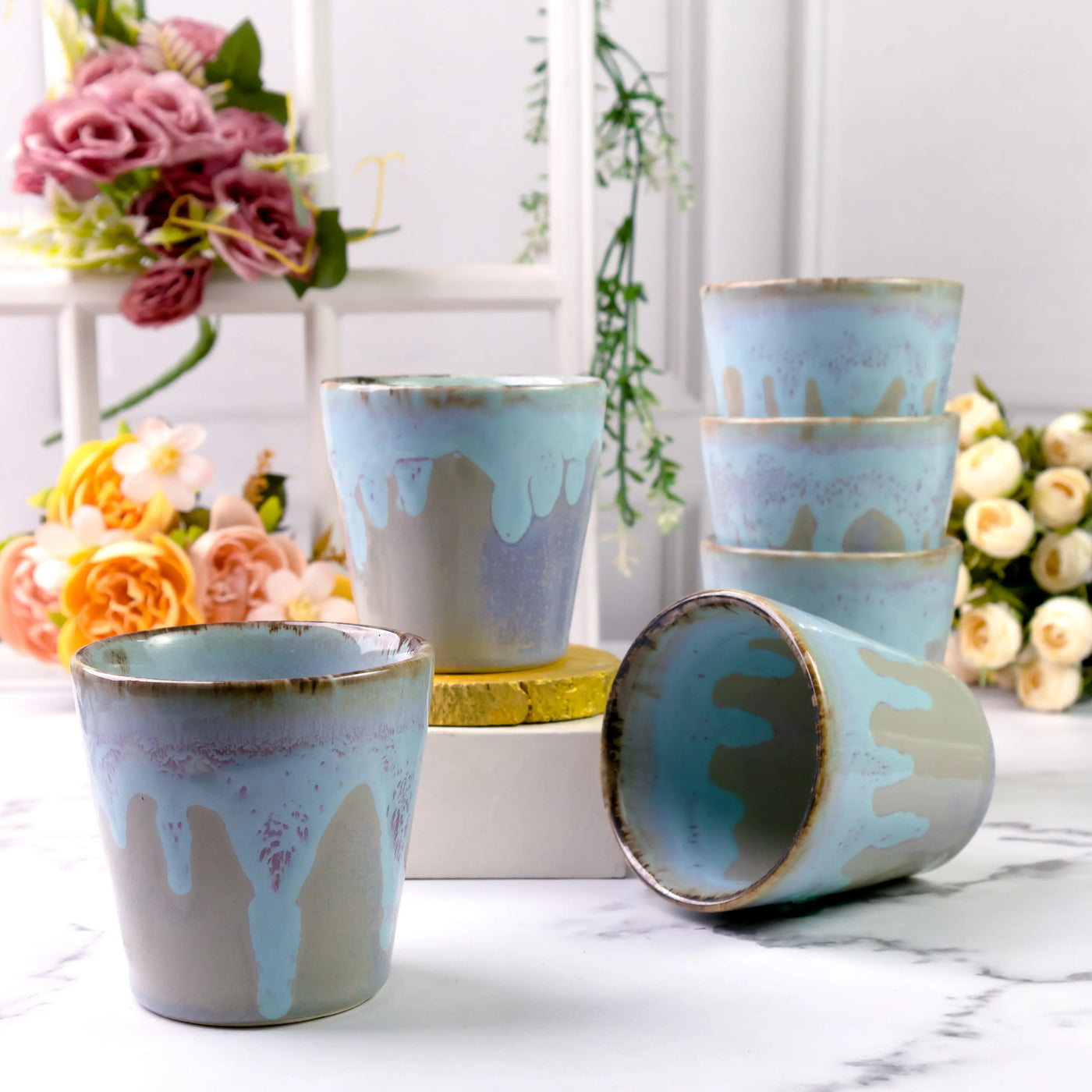 Lahar Premium Ceramic Shot Glass Set of 4 Amalfiee_Ceramics