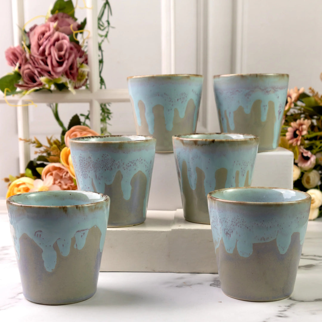 Lahar Premium Ceramic Shot Glass Set of 4 Amalfiee_Ceramics