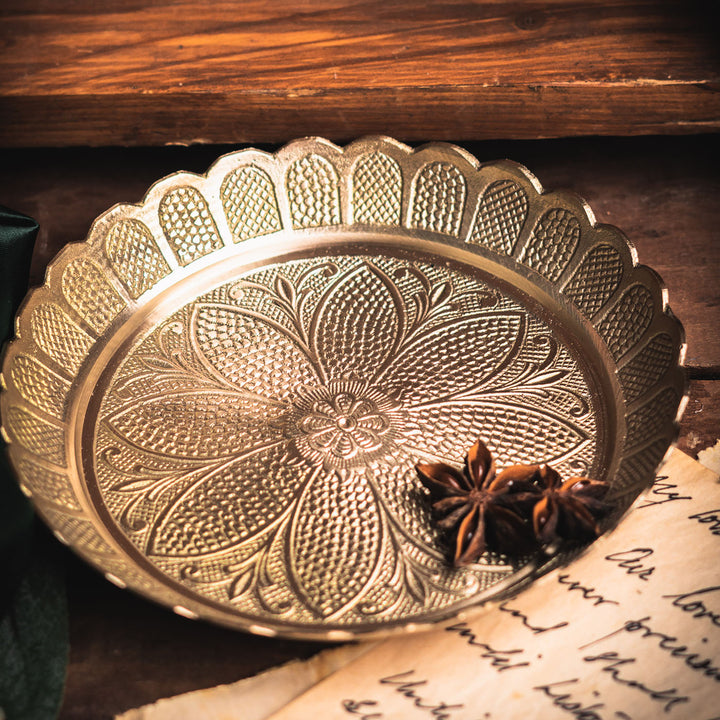 Saubhagya Serving Platters and Decor with Gold Finish Set of 13