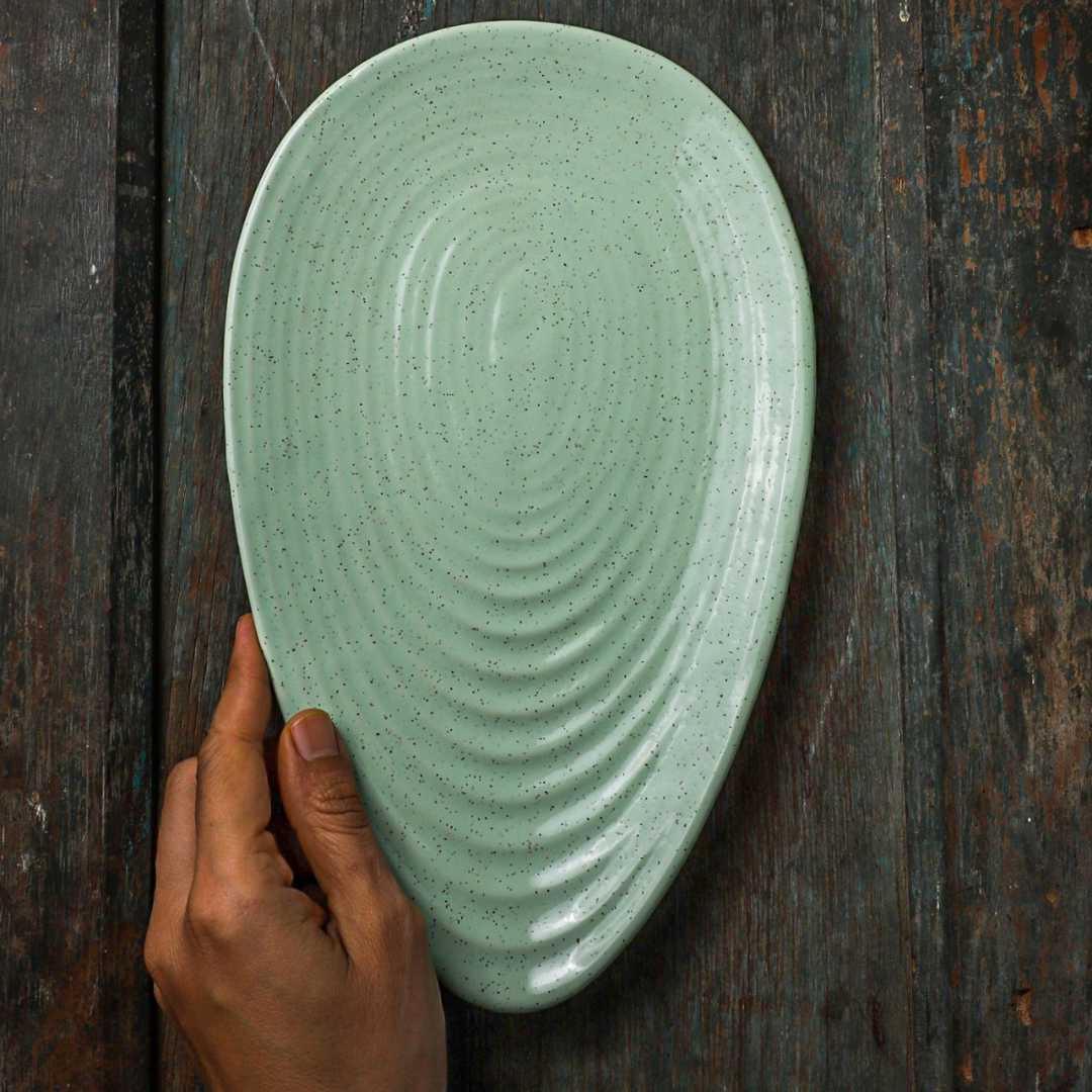 Lemongrass Exclusive Ceramic Oval Serving Platter Amalfiee Ceramics