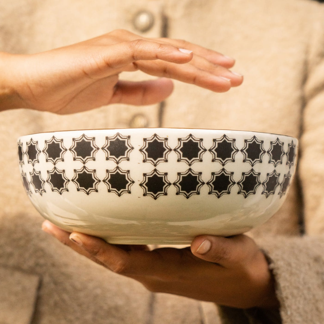 Shatranj Maharaja Printed Big Serving Bowl