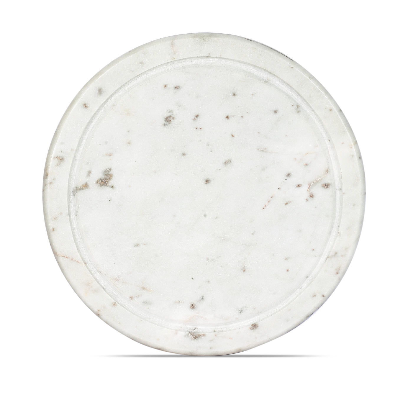 Marbluxe Circular Serving Board with Glass Cover