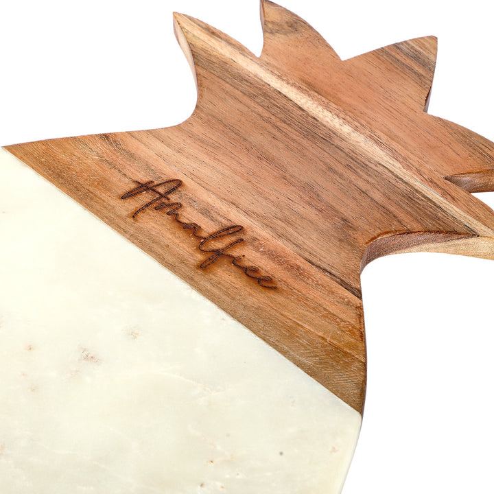 Marbluxe Pineapple &amp; Wood Fusion Chopping and Serving Board Set of 3