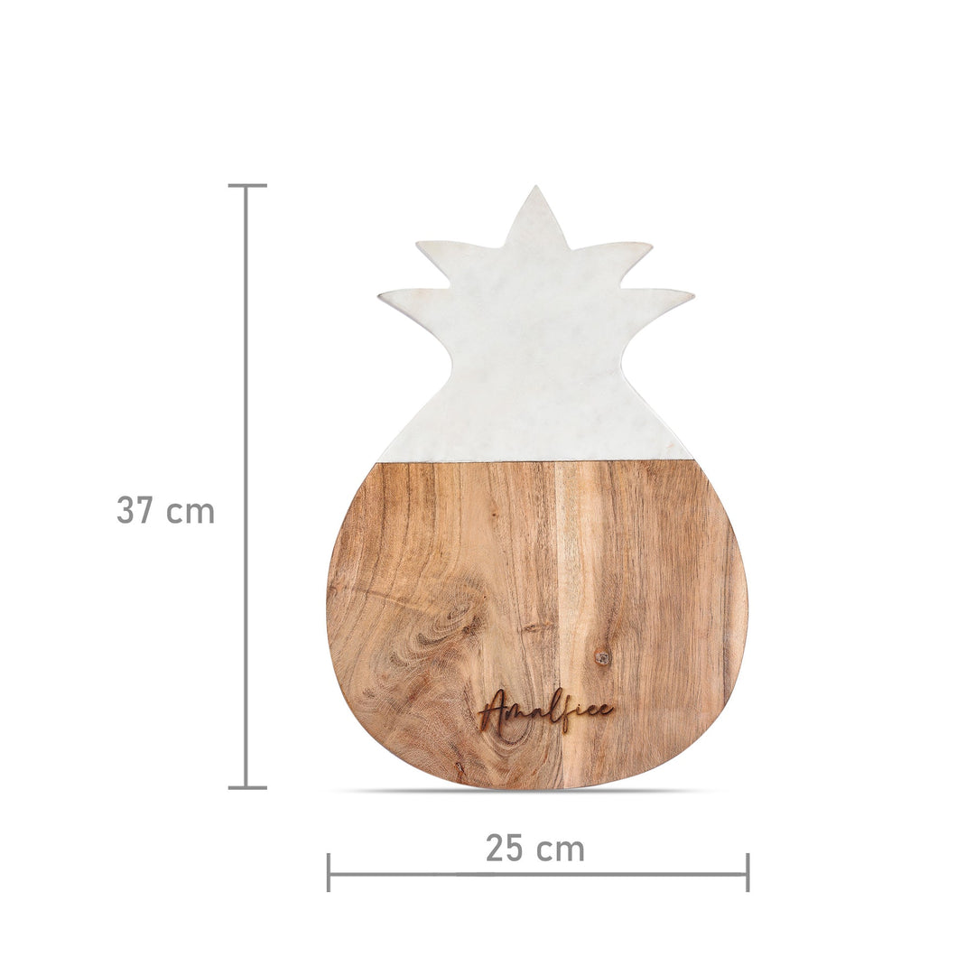Marbluxe Pineapple &amp; Wood Fusion Chopping and Serving Board Set of 3