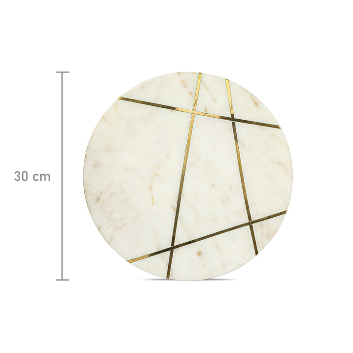 Marbluxe Wabi-Sabi Circular Chopping and Serving Board