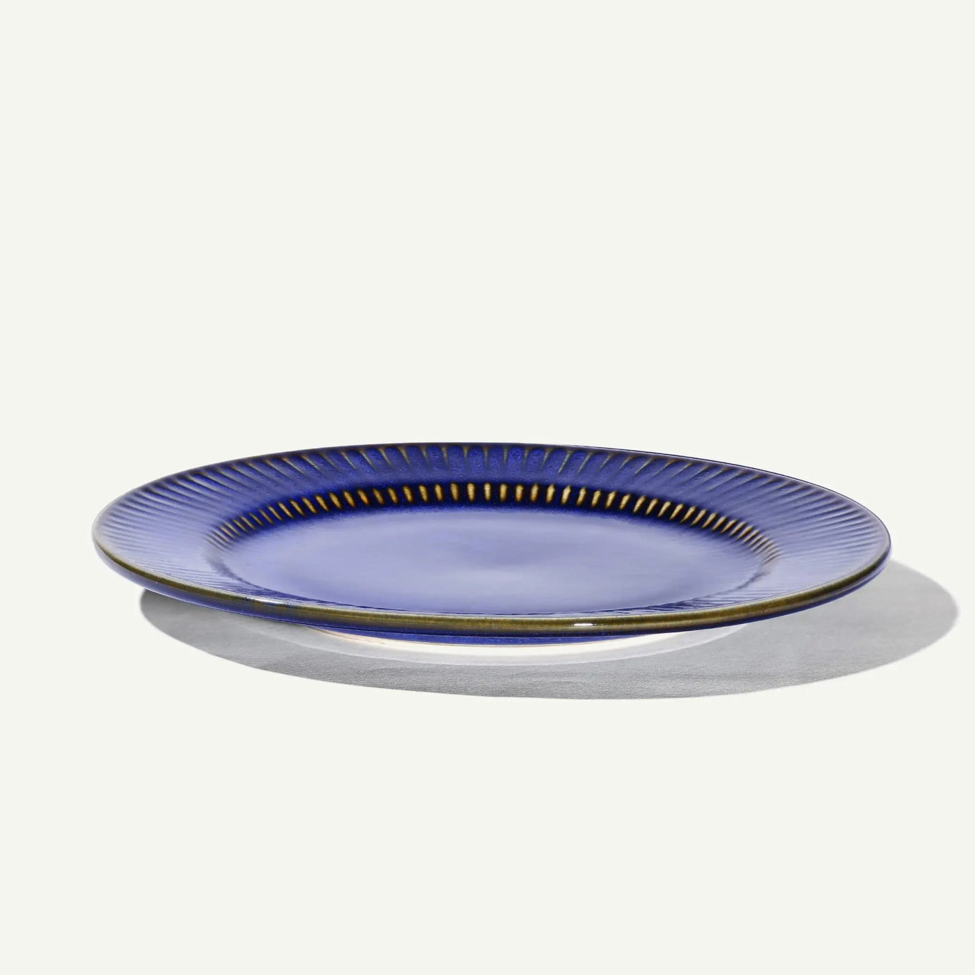 Mehran Ceramic Dinner Plates with Golden Rimmed Edges Set of 6 Amalfiee_Ceramics