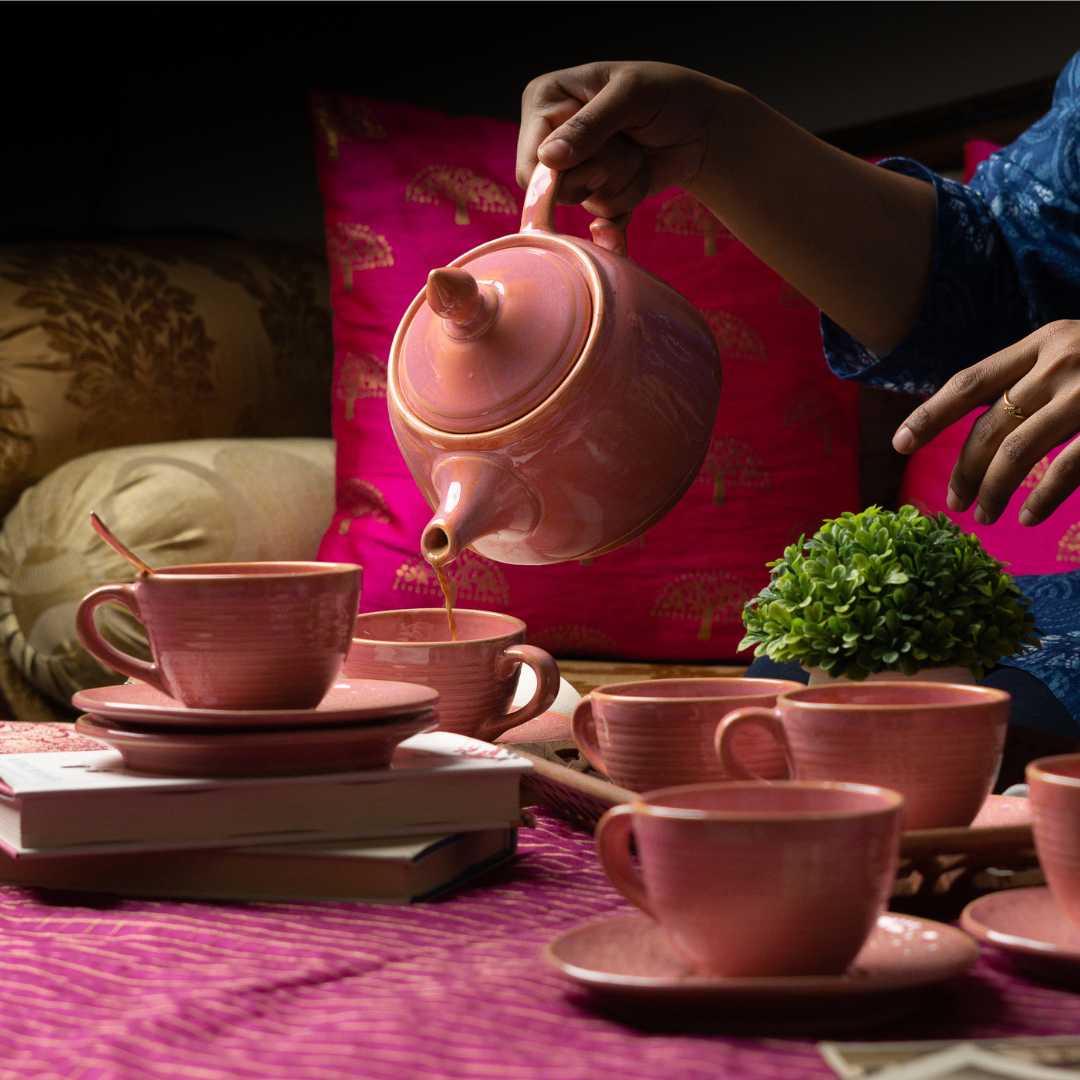 Miami Ceramic Tea Set 13pcs Amalfiee Ceramics