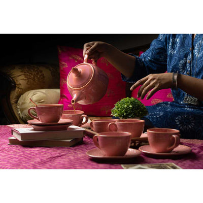 Miami Ceramic Tea Set 13pcs Amalfiee Ceramics