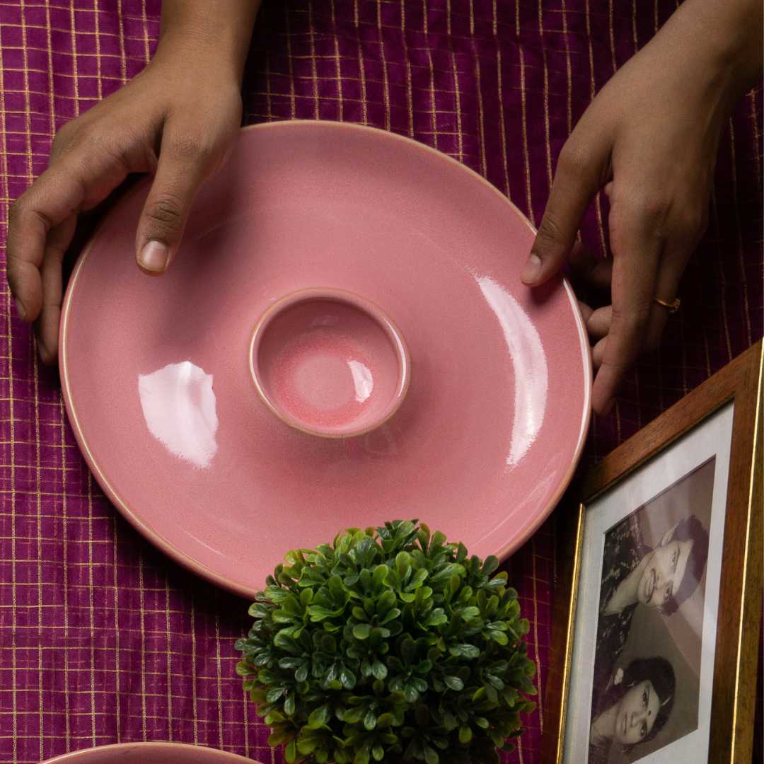 Miami Exclusive Ceramic Chip &amp; Dip Platter Amalfiee Ceramics