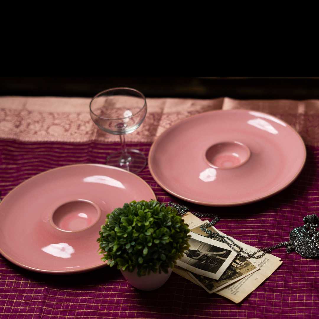 Miami Exclusive Ceramic Chip & Dip Platter Set of 2 Amalfiee Ceramics