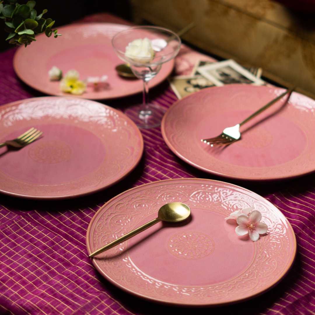 Miami Exclusive Ceramic Dinner Plates Set of 4 Amalfiee Ceramics