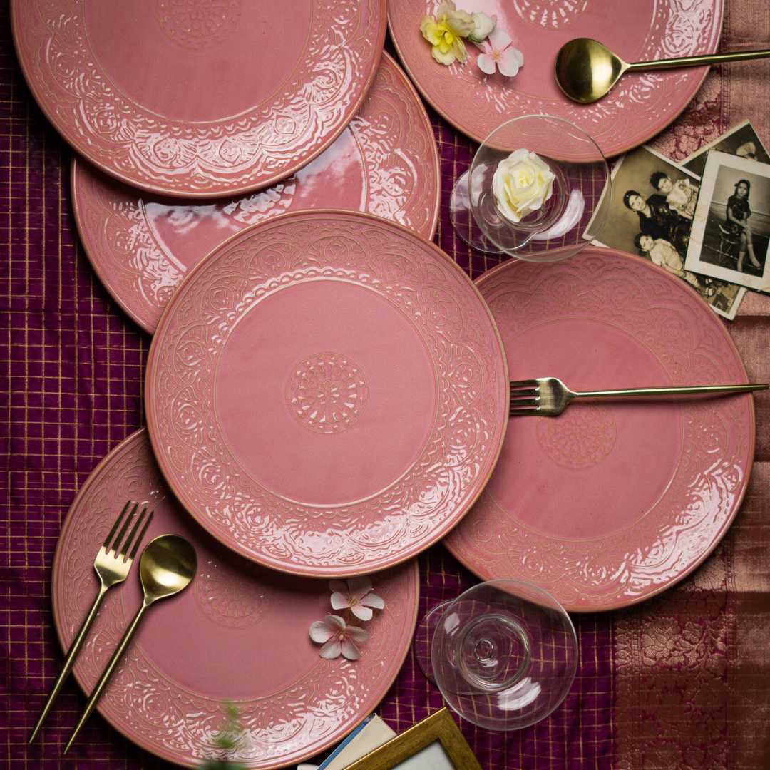 Miami Exclusive Ceramic Dinner Plates Set of 4 Amalfiee Ceramics