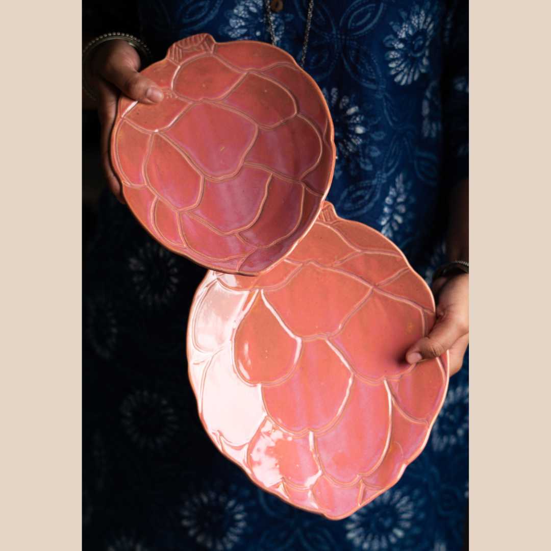 Miami Medium Floral Artistic Ceramic Platter Amalfiee Ceramics