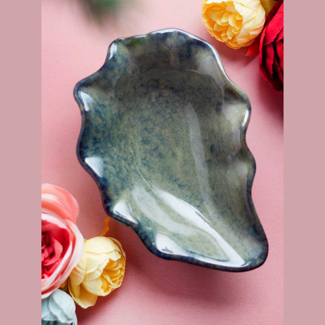 Navhara Artistic 7" CeramicLeaf Bowl Amalfiee_Ceramics