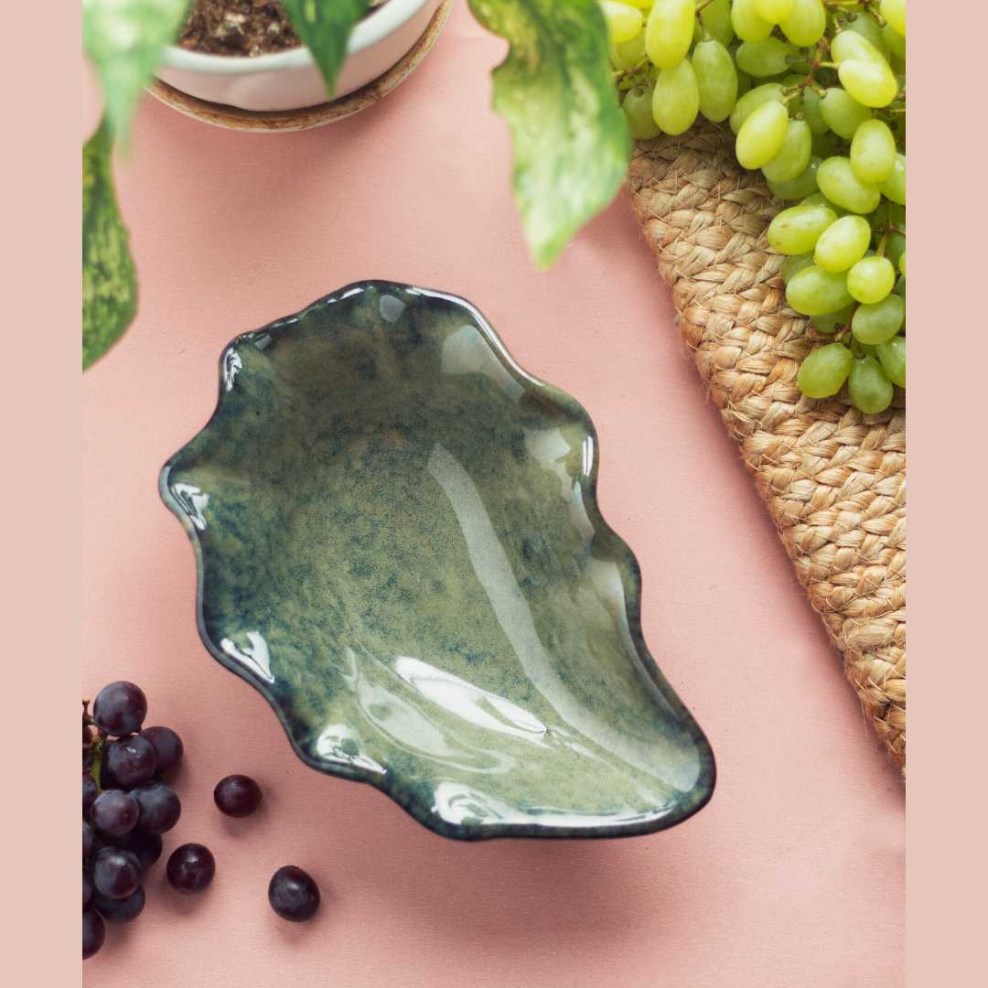 Navhara Artistic 7" CeramicLeaf Bowl Amalfiee_Ceramics