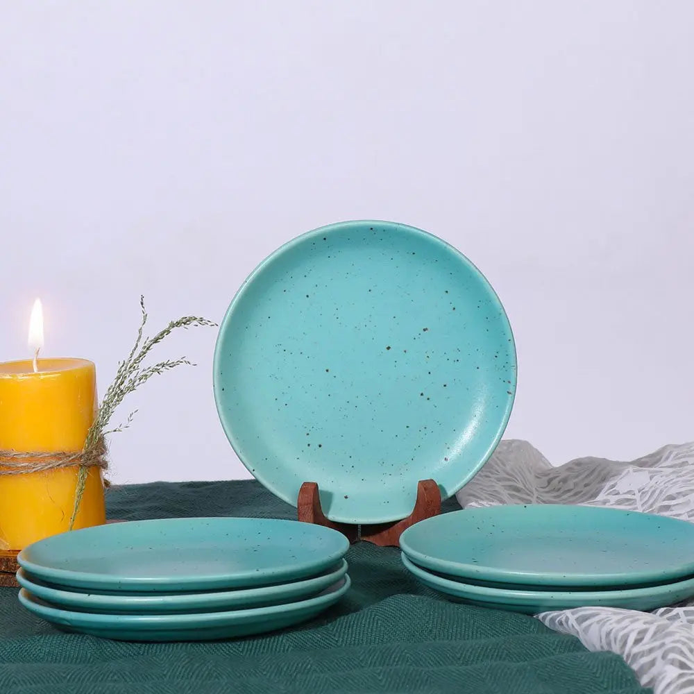 Neelaksh Handmade Ceramic Quarter Plate Set of 6 Amalfiee_Ceramics