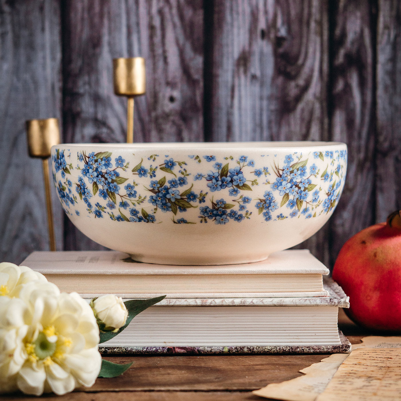 Neelambar Floral Ceramic Big Serving Bowl
