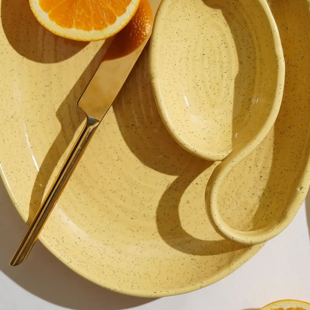 PInacolada Exclusive Ceramic Chip &amp; Dip Platter Set of 2 Amalfiee Ceramics