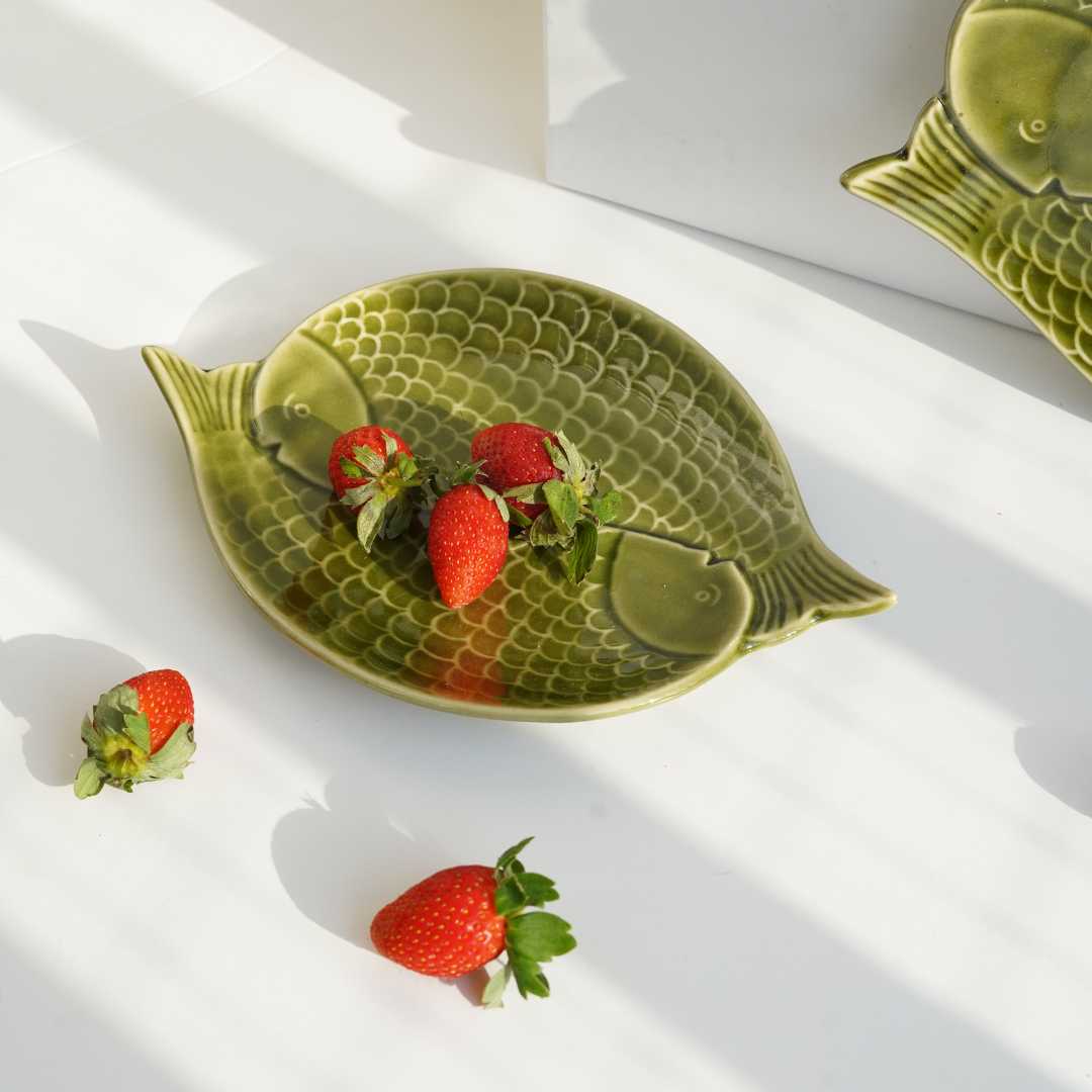 Paris Exclusive Small Double Fish Ceramic Platter Amalfiee Ceramics