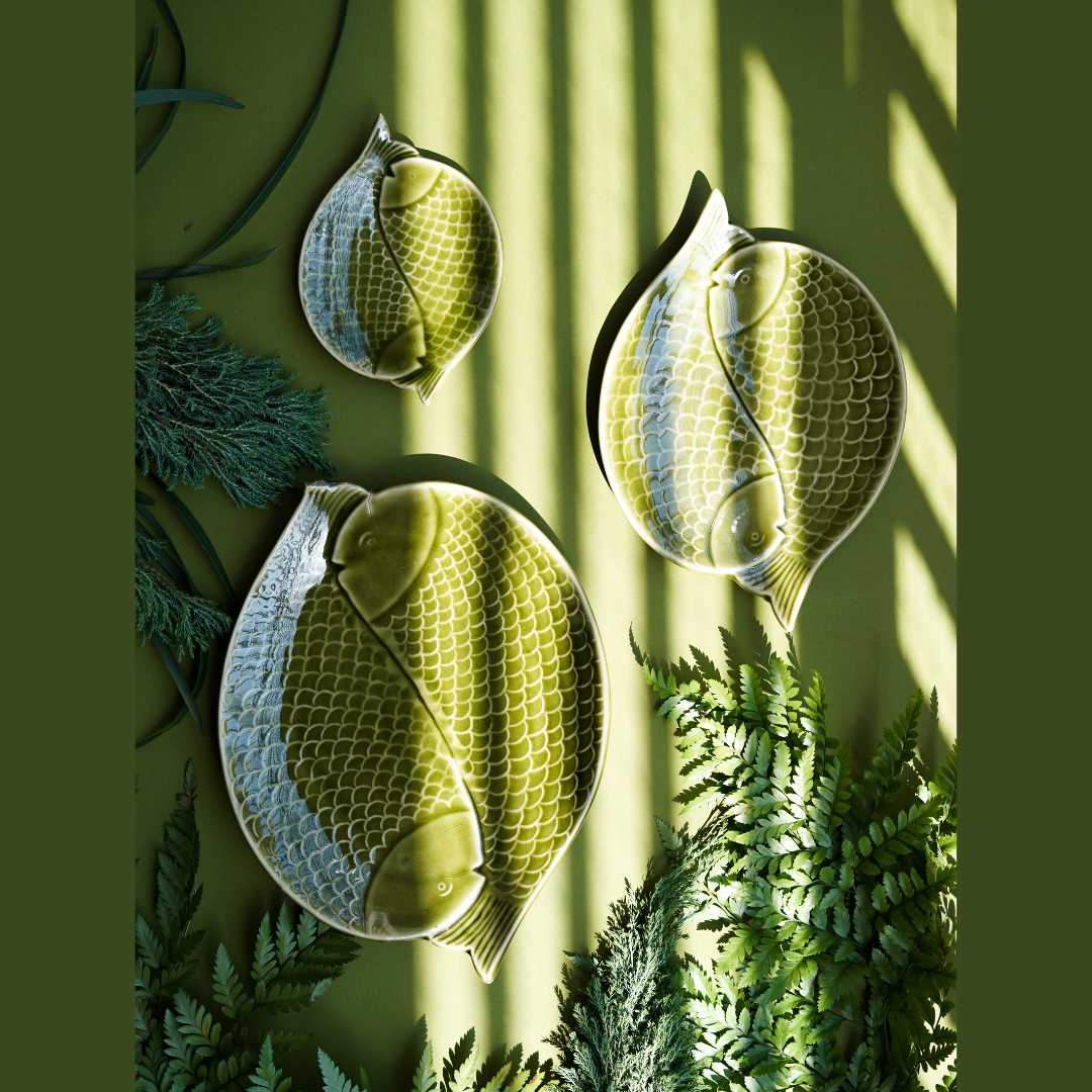 Paris Exclusive Small Double Fish Ceramic Platter Amalfiee Ceramics