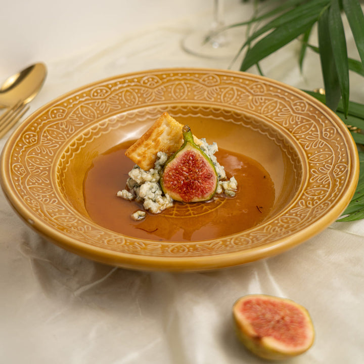 Sunlit Luxurious Ceramic Ceramic Dinner Set of 54 Pcs