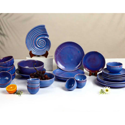 Periwinkle Ceramic Dinner Set of 82 Pcs Amalfiee Ceramics