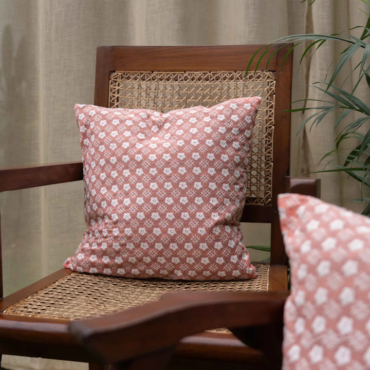 Phool aur Dhara Cotton Aashiyana Cushion Cover
