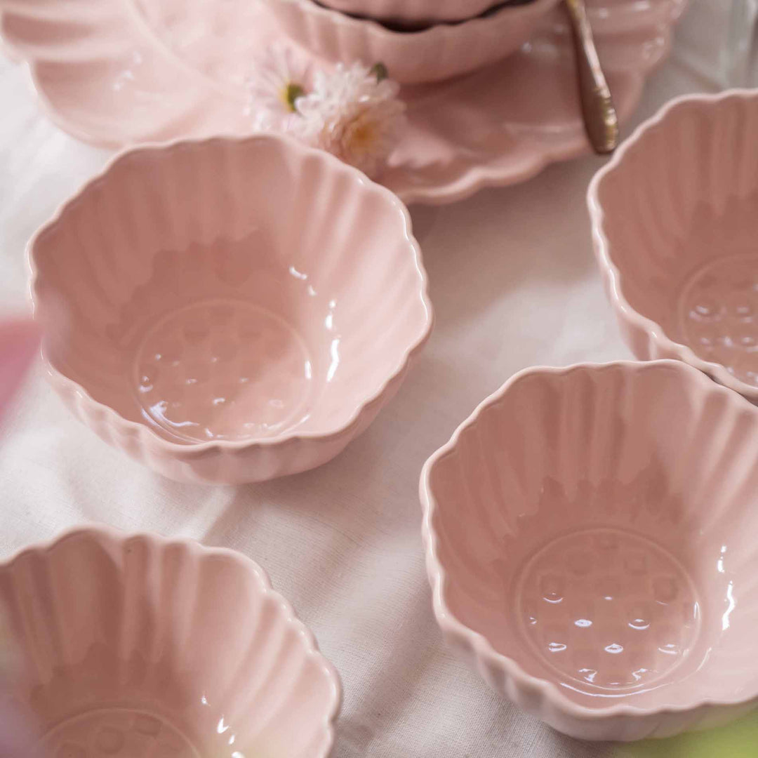 Blush Pink Artisanal Ceramic Soup Bowls