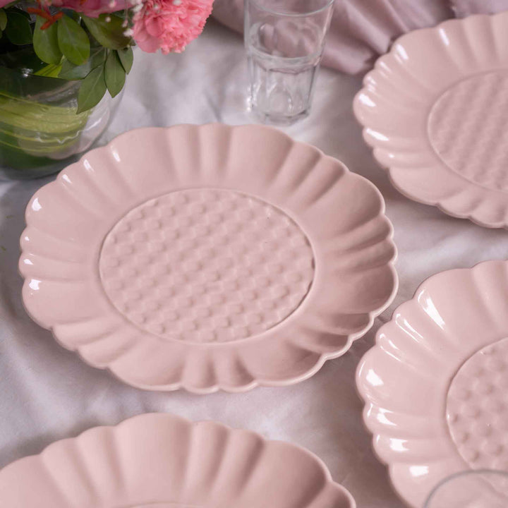 Blush Pink Artisanal Ceramic Dinner Plates