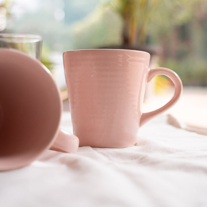 Blush Pink Ceramic Coffee Mugs