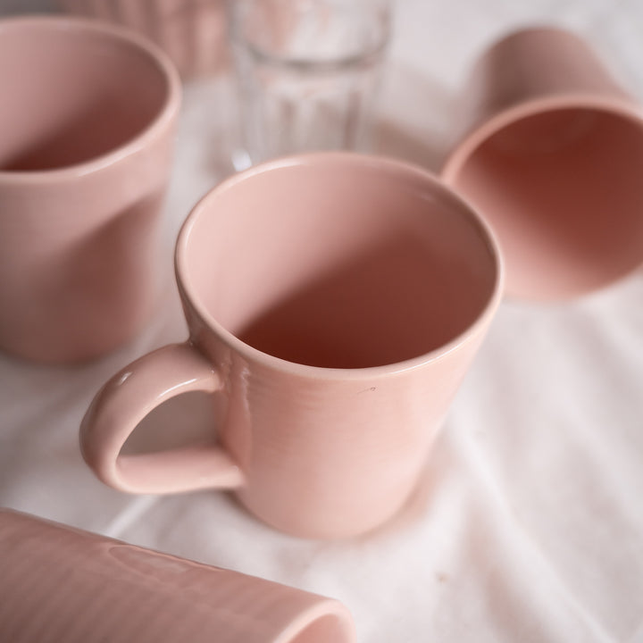 Blush Pink Ceramic Coffee Mugs
