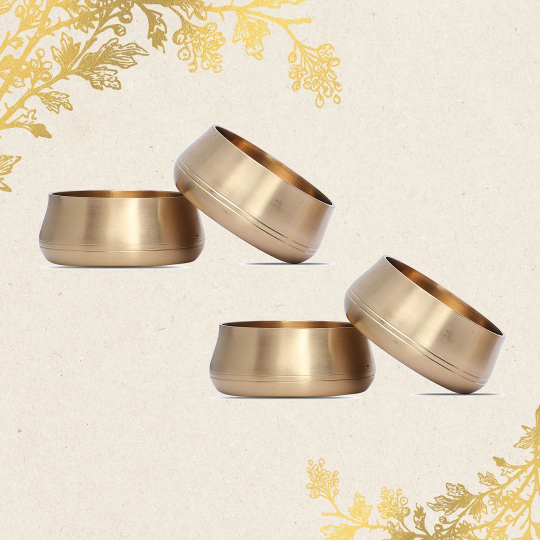 Kansa Premium Brassware Soup Bowls Set of 4