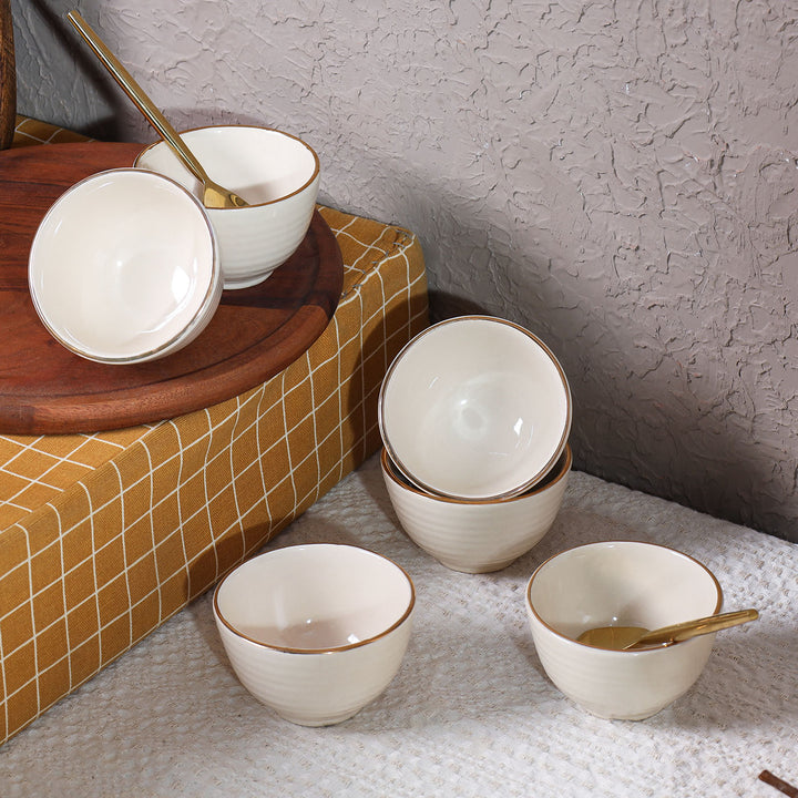 Noor Pure Gold 24K Ceramic Portion Bowl Set