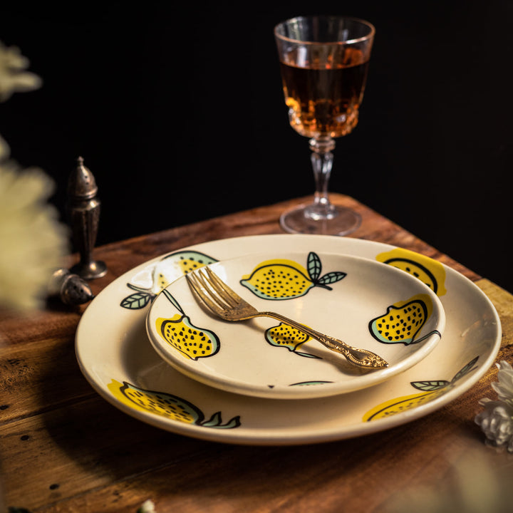 Zesty Lime Printed Dinner Set of 21 pcs