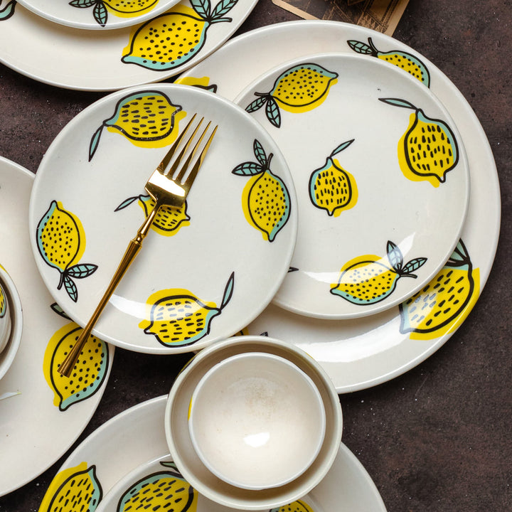 Zesty Lime Printed Quarter Plates