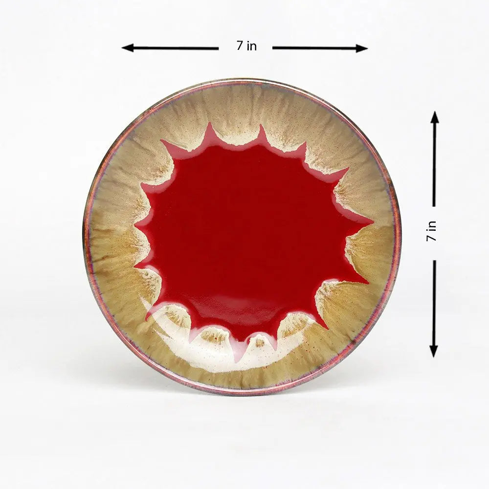 Raajsi Ceramic Quarter Dinner Plates set of 2 Amalfiee_Ceramics